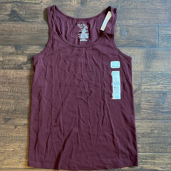 Time and Tru Women’s Maternity Sleeveless Tank Top Size Small (4-6) Rustic Plum - Picture 5 of 11